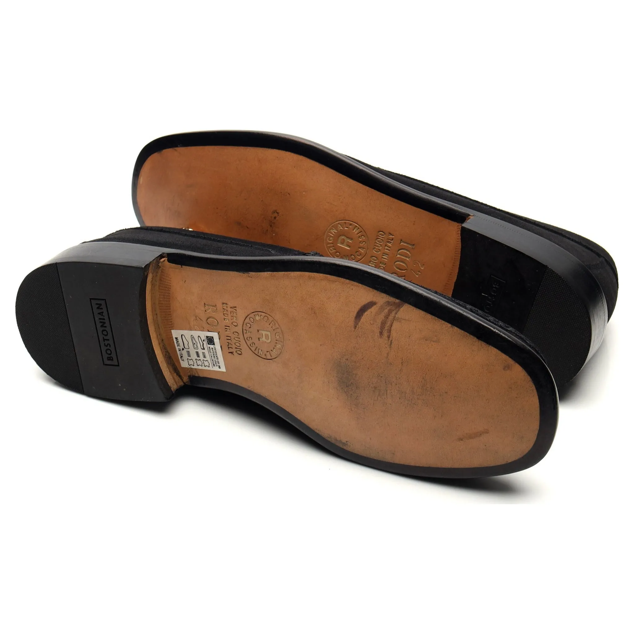 'Como' Black Suede Loafers UK 8 EU 42