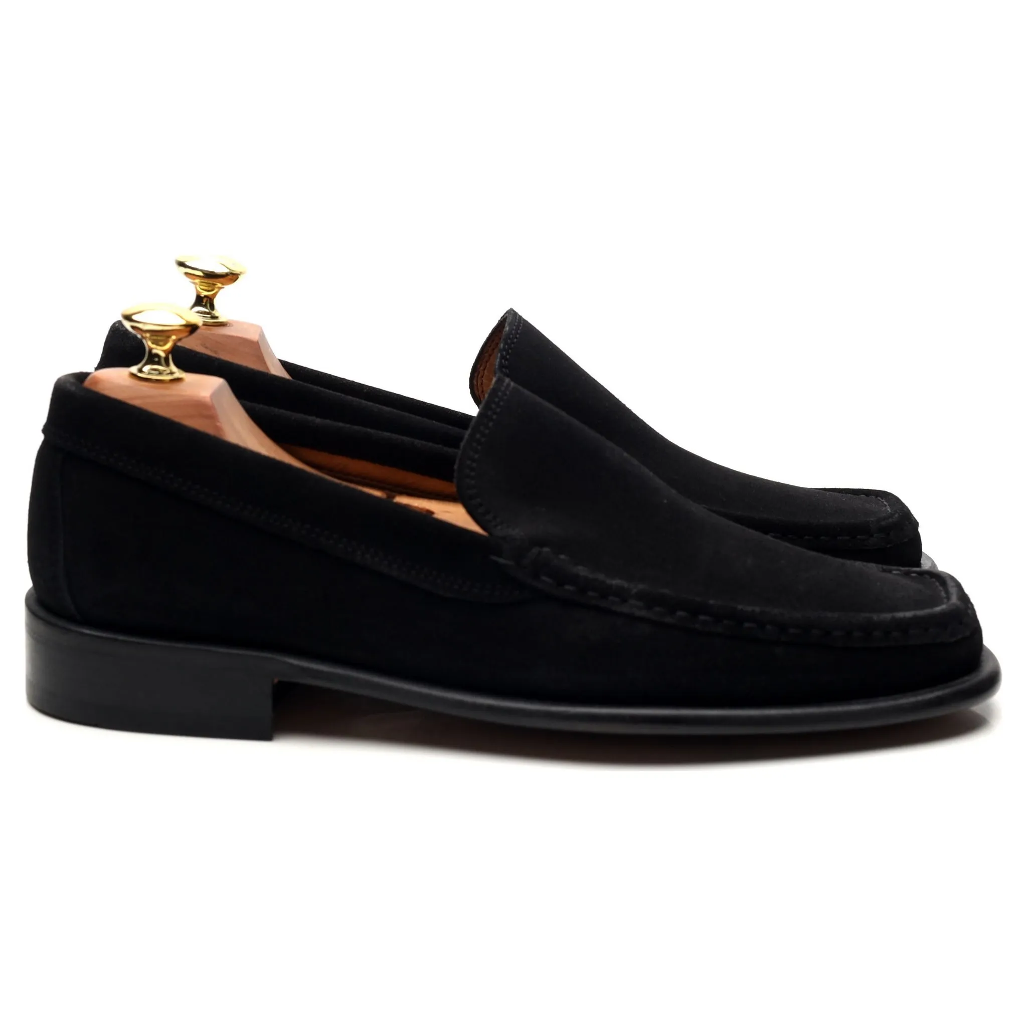 'Como' Black Suede Loafers UK 8 EU 42