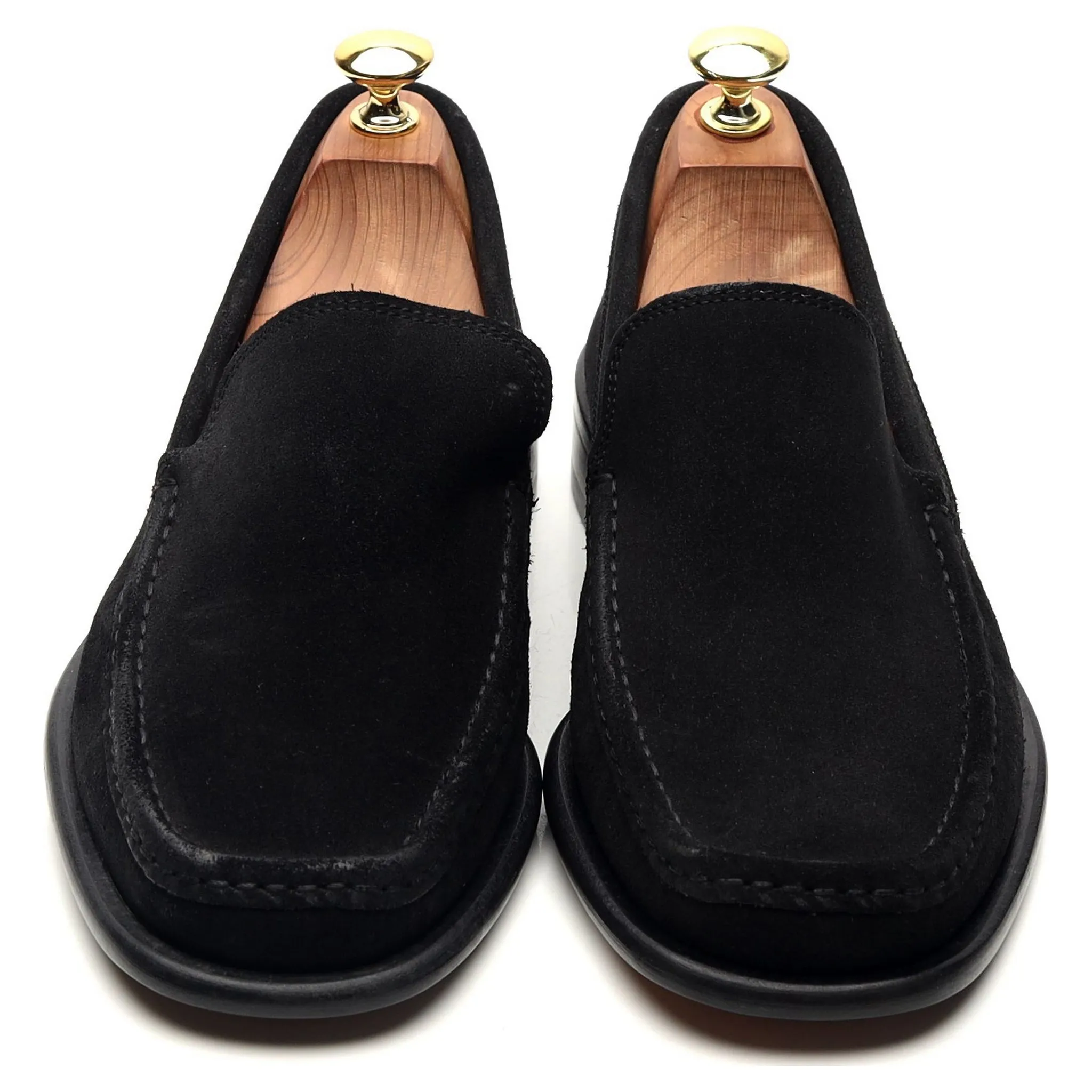 'Como' Black Suede Loafers UK 8 EU 42