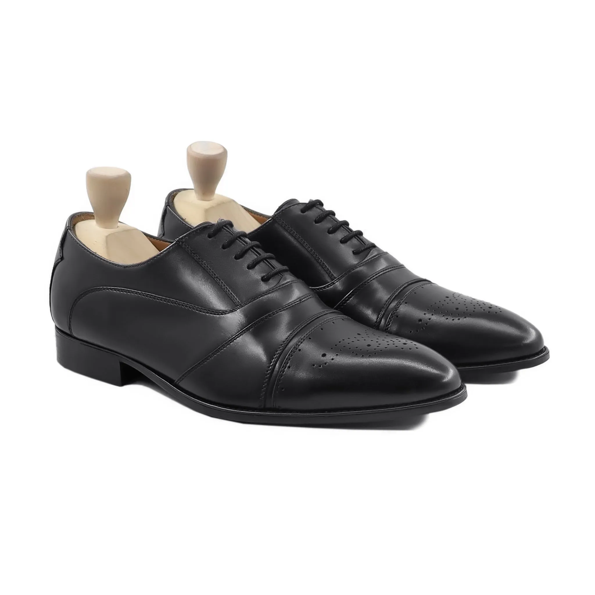 Danika - Men's Black Calf Leather Oxford Shoe