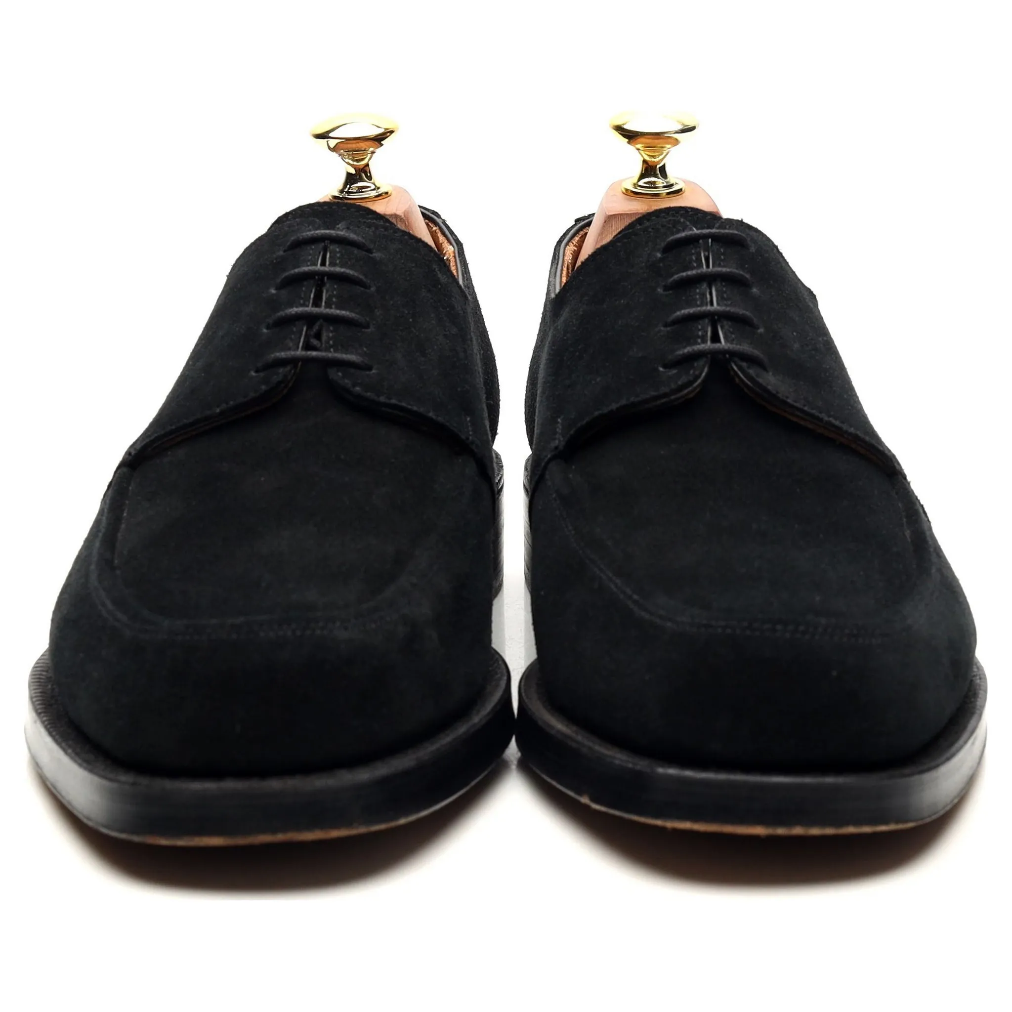 'Finsbury' Black Suede Apron Derby UK 7.5 E