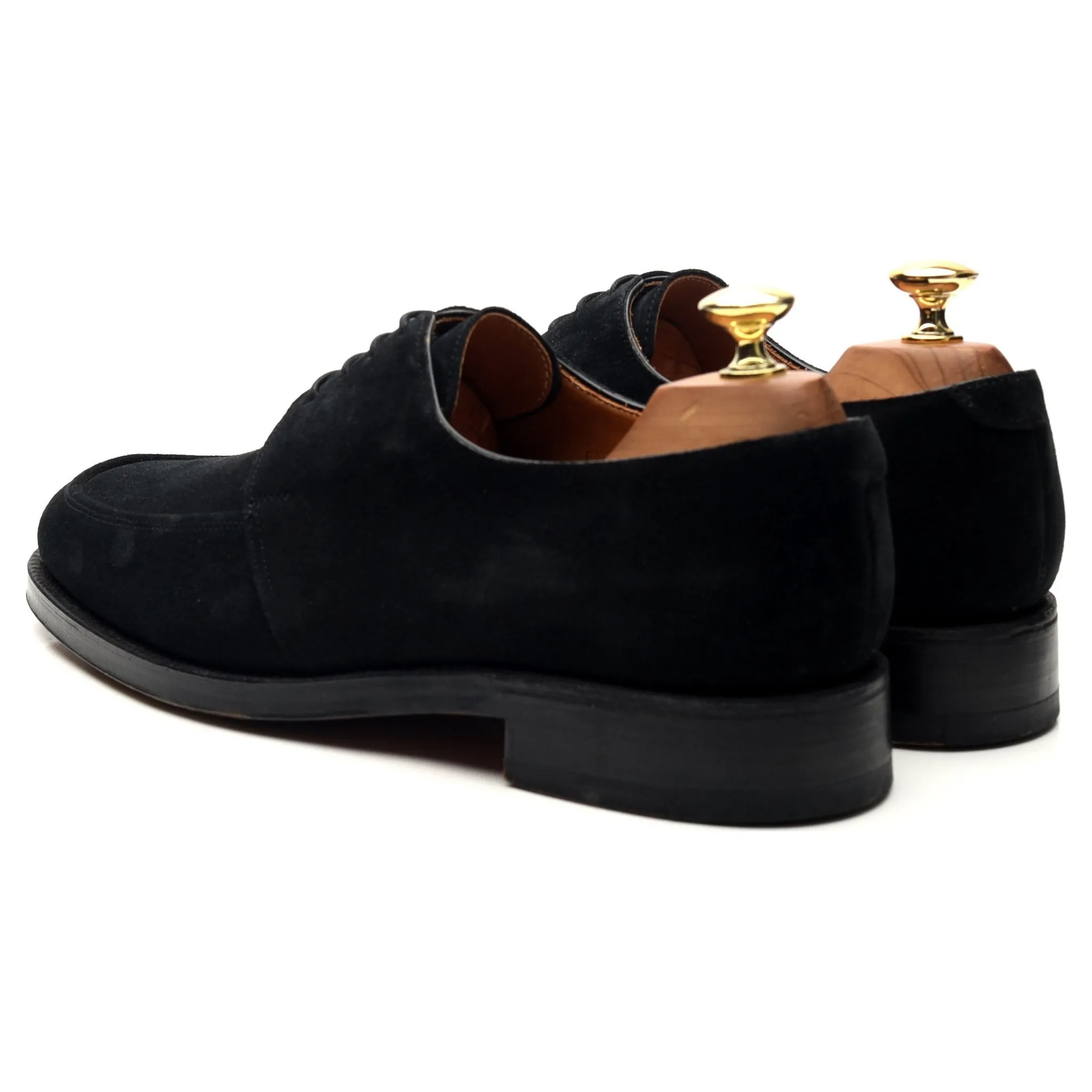 'Finsbury' Black Suede Apron Derby UK 7.5 E
