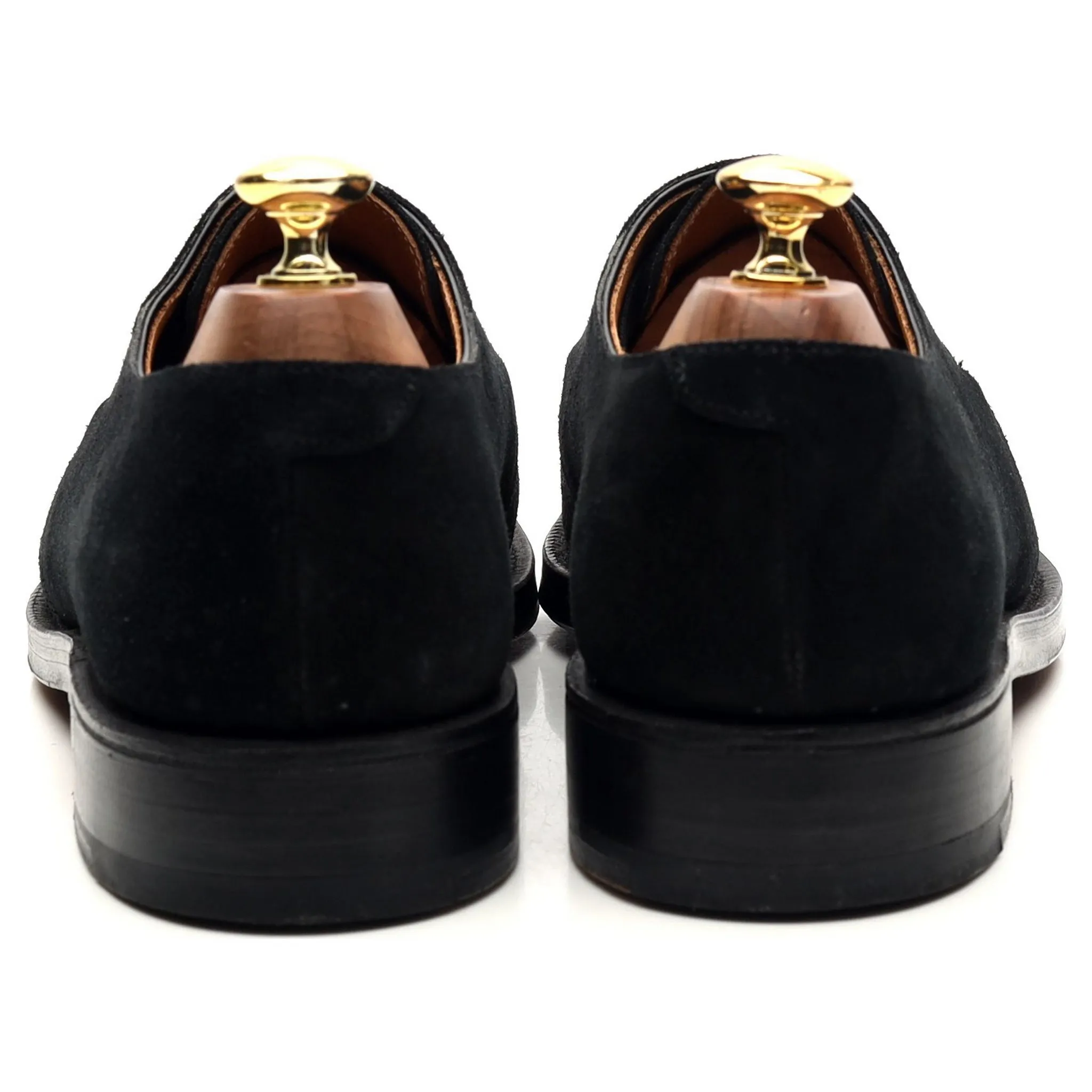 'Finsbury' Black Suede Apron Derby UK 7.5 E