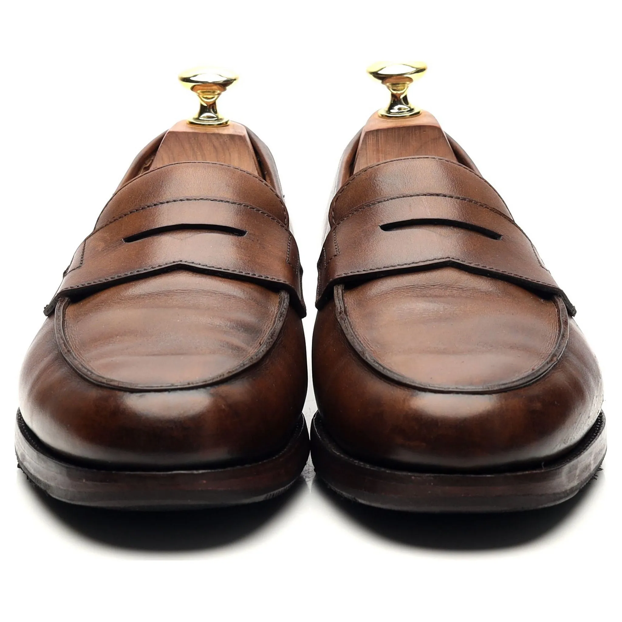 'Grantham 2' Brown Leather Loafers UK 7 E