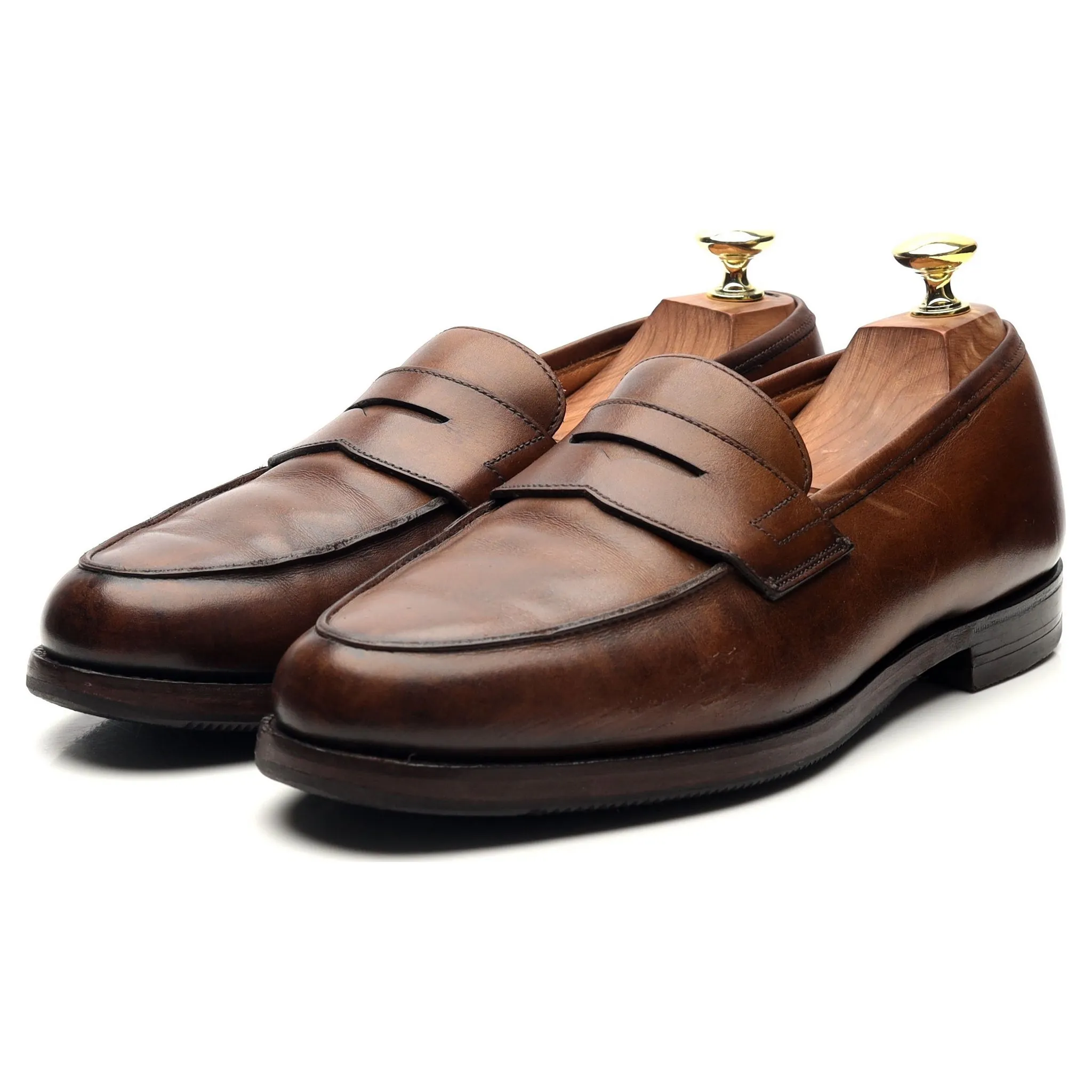 'Grantham 2' Brown Leather Loafers UK 7 E