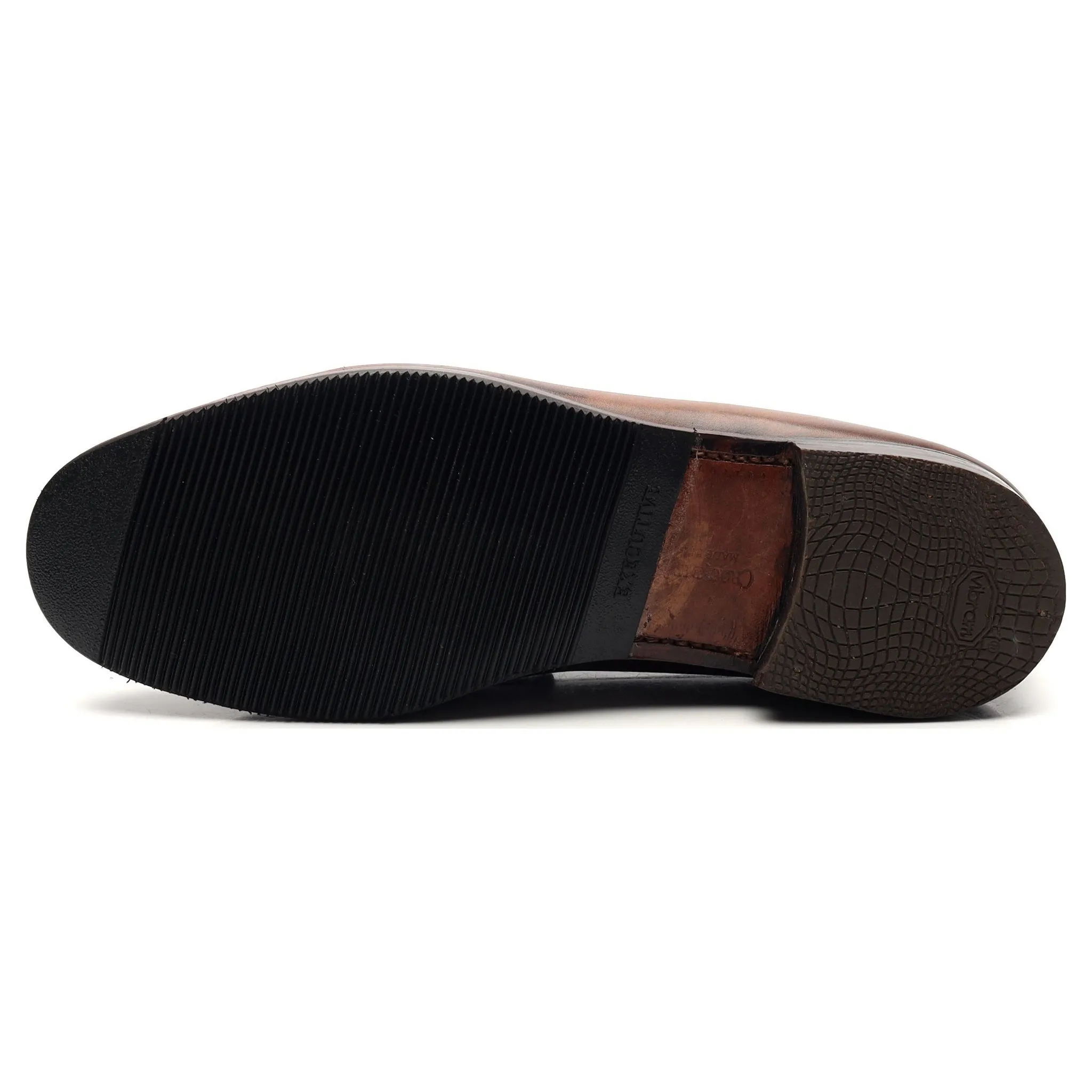 'Grantham 2' Brown Leather Loafers UK 7 E