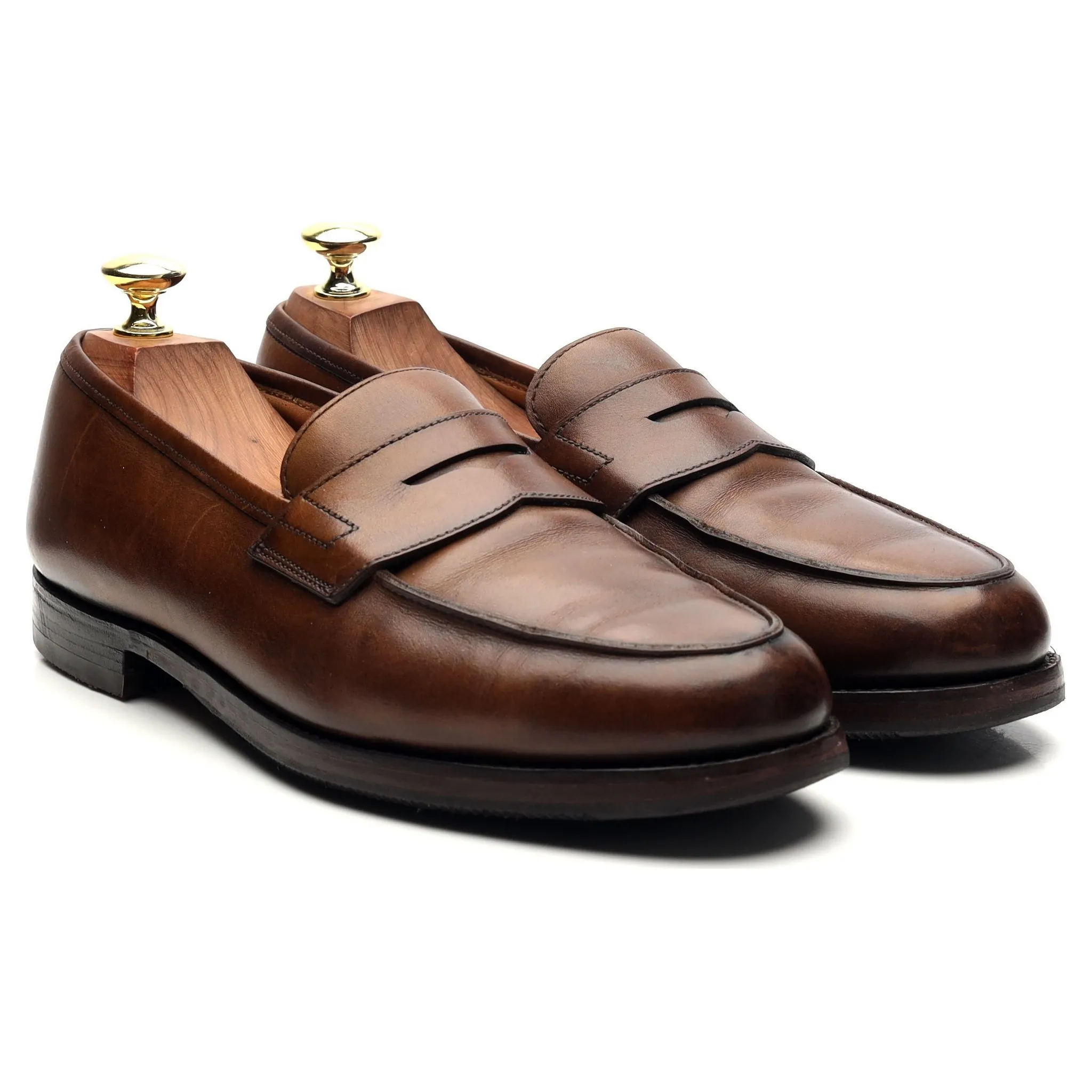 'Grantham 2' Brown Leather Loafers UK 7 E