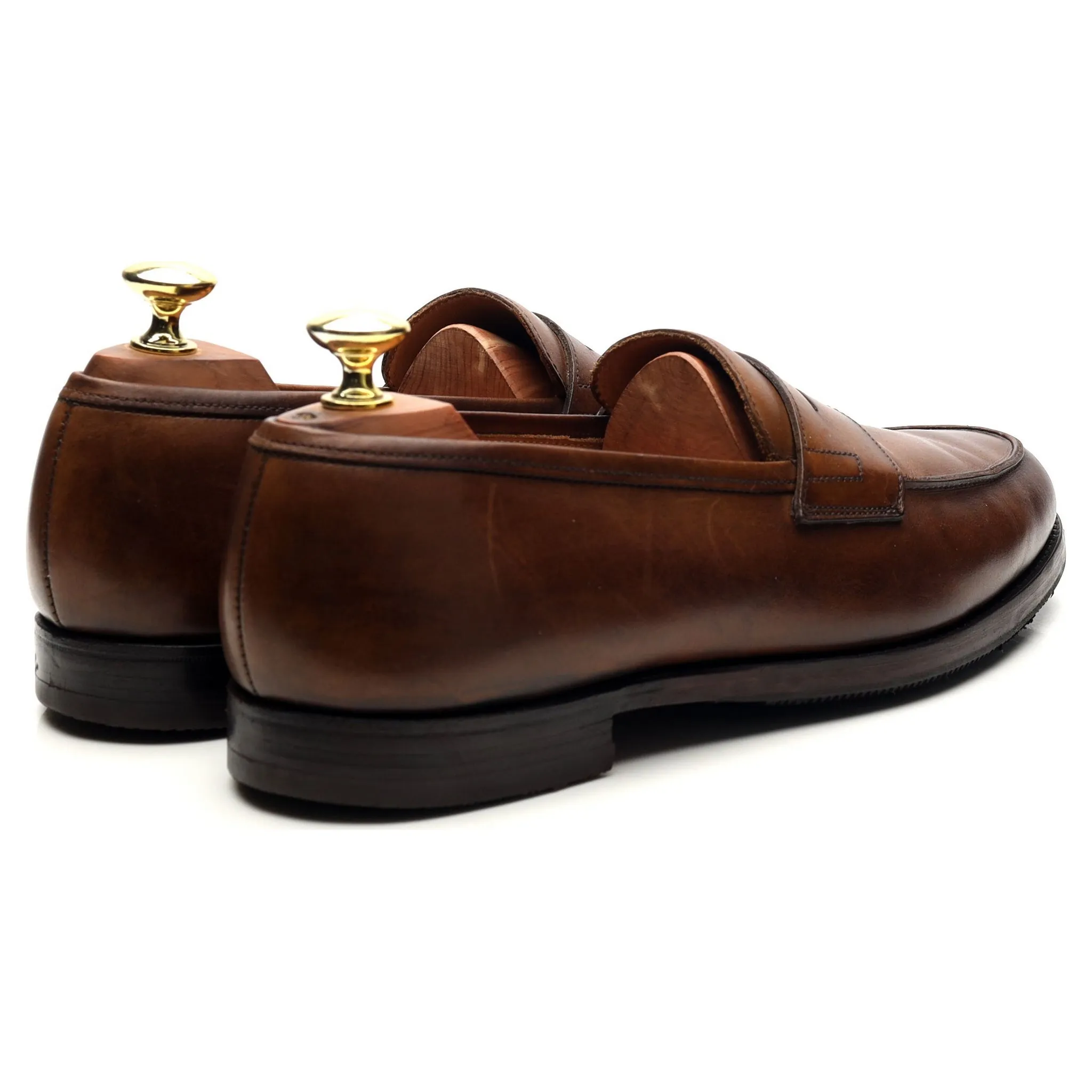 'Grantham 2' Brown Leather Loafers UK 7 E