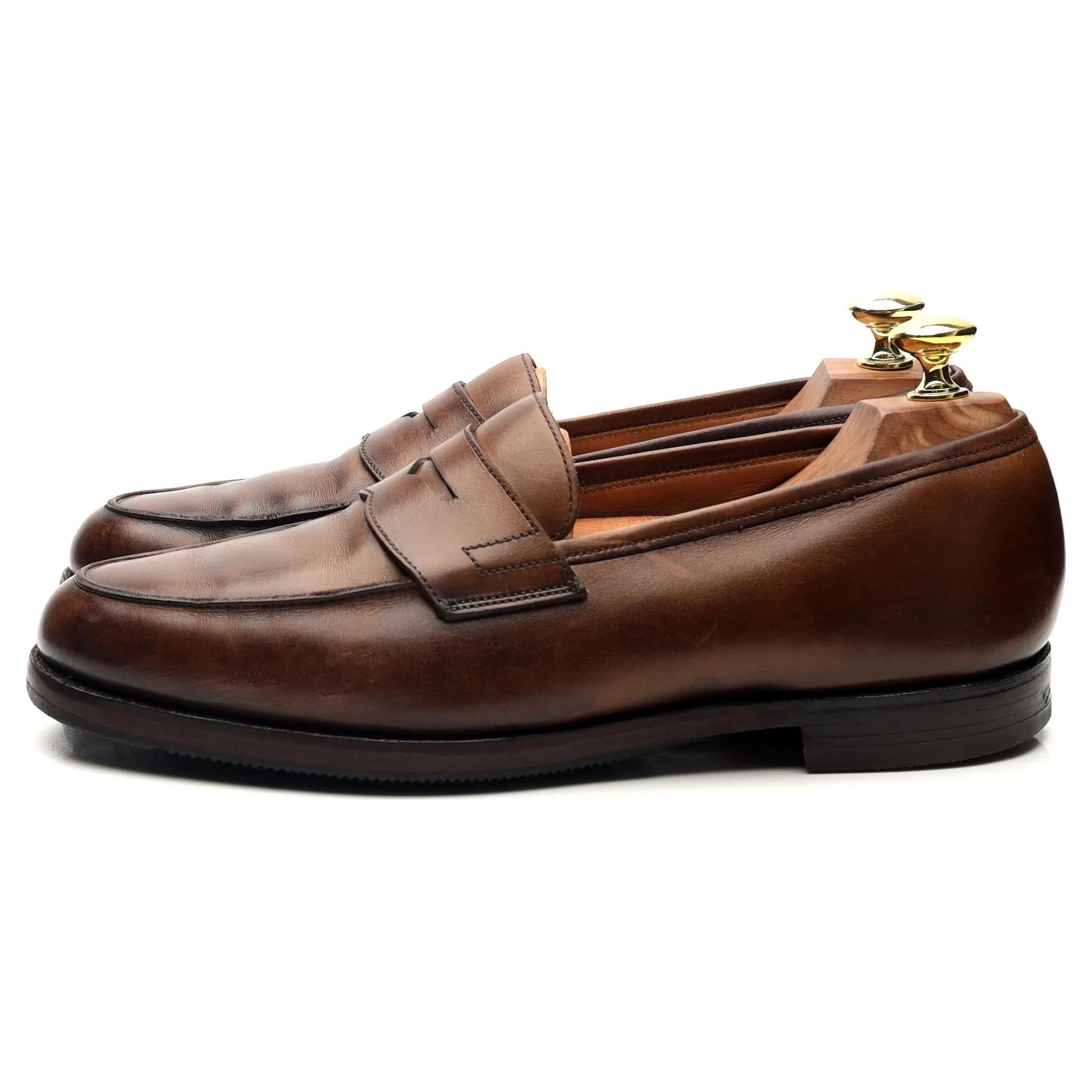 'Grantham 2' Brown Leather Loafers UK 7 E