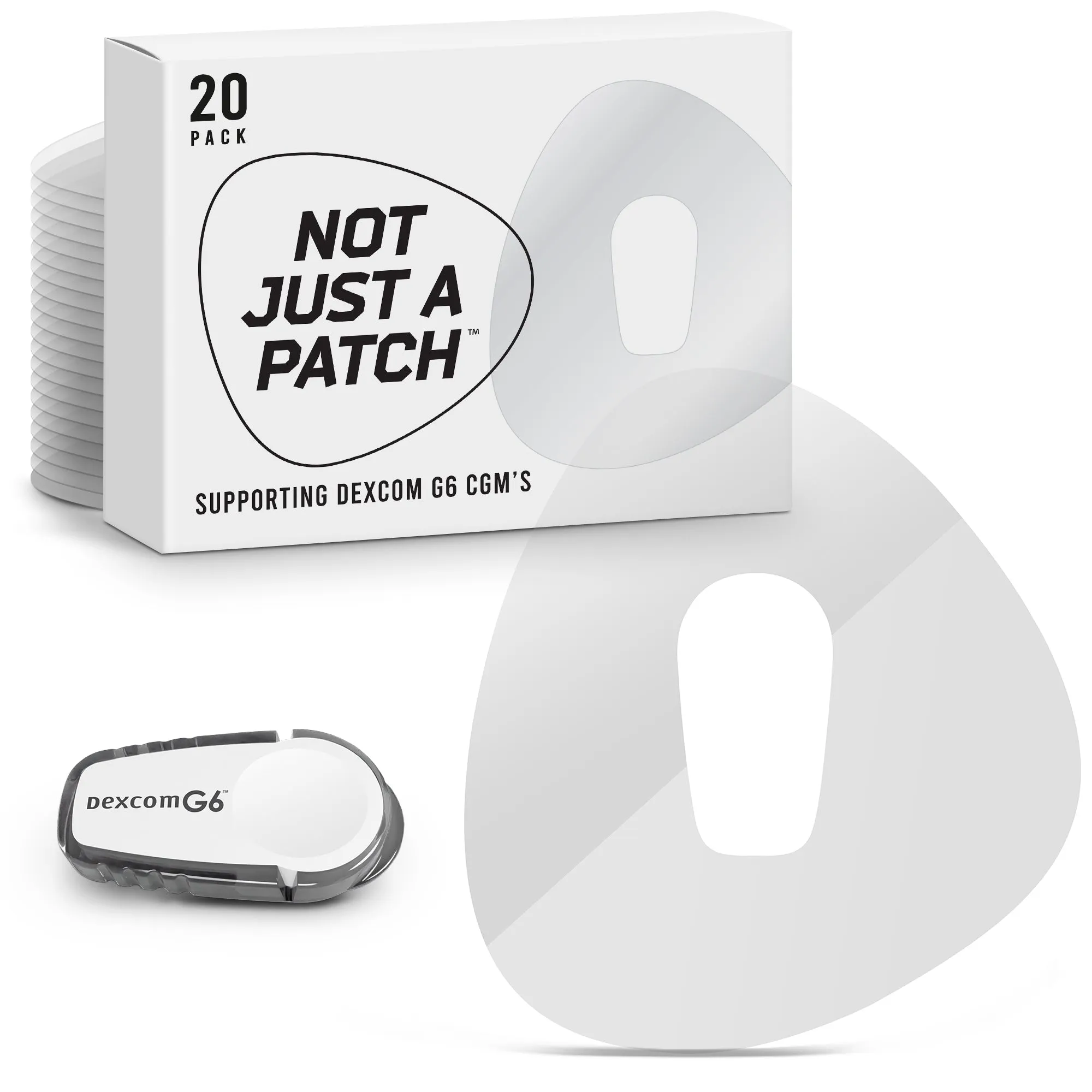 Not Just a Patch Clear - Dexcom G6/One - 20 Pack